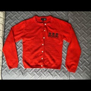 EC Star punk rock red skull cardigan from 90s. MINT CONDITION